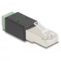 DeLOCK adapter wtyk RJ45 na blok zaciskowy 2-pin 66604 Czarny Zielony
