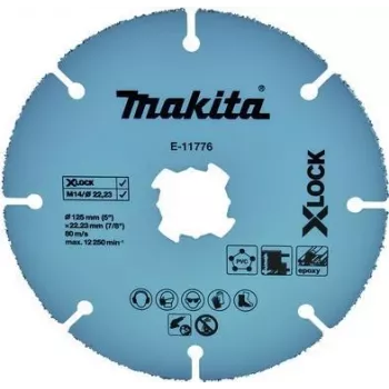 Makita - Tarcza tnąca - do miedzi, polichlorku winylu (PVC), płyt gipsowo-kartonowych, tworzyw sztucznych wzmocnionych włóknem - 125 mm - Ziarnistość: 40