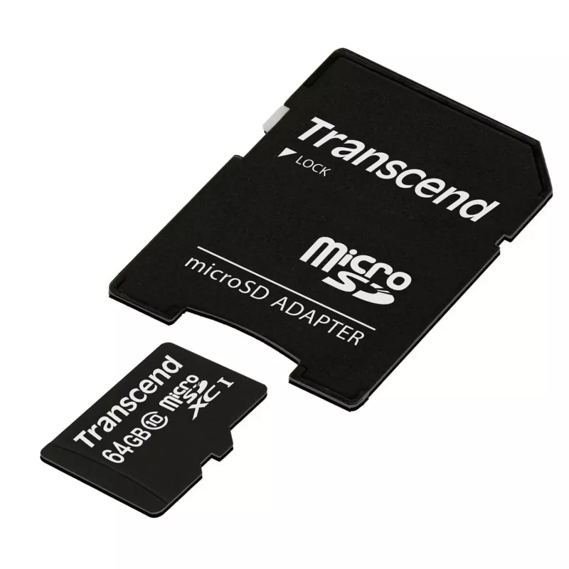 Pamięć Flash Transcend 64 GB microSDXC Class 10 z adapterem