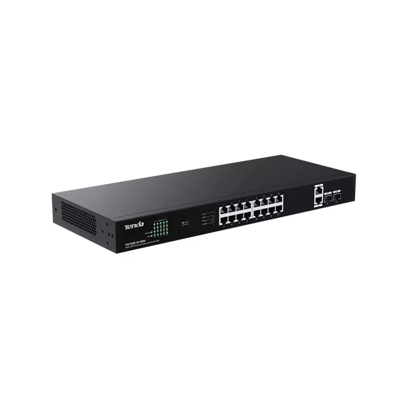 Switch TENDA TEG1120P-16-150W PoE+ Gigabit 16x 1Gb/s, budżet PoE 135W