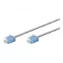 Goobay Ultra-Flexible CAT 6A Patch Cable slim U/UTP Grey - extra-short plug (74219)