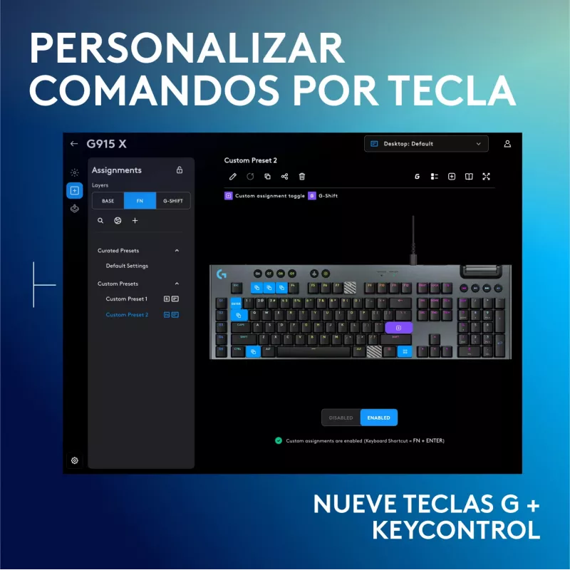Przewodowa mechaniczna klawiatura gamingowa Logitech G915 X Czarna z podświetleniem RGB