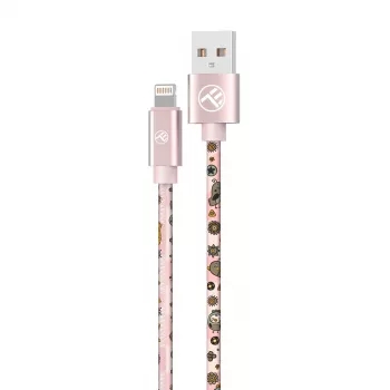 Kabel USB na Lightning Tellur TLL155621 3A 1 m — różowy
