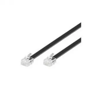 Wentronic Goobay Modułowy kabel połączeniowy, czarny, 3m - wtyk RJ12 (6P6C) na wtyk RJ12 (6P6C) (50321)