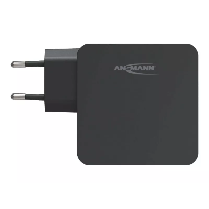 ANSMANN 247PD - Zasilacz - 45 W - 4700 mA - PD, QC 3.0 - 2 porty wyjściowe (USB, USB-C) - Czarny (1001-0095)