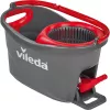 Mop VILEDA EasyWring & Clean Turbo, czerwone wiaderko z technopolimeru, zdejmowana nadająca się do prania głowicą z mikrofibry, do twardych podłóg