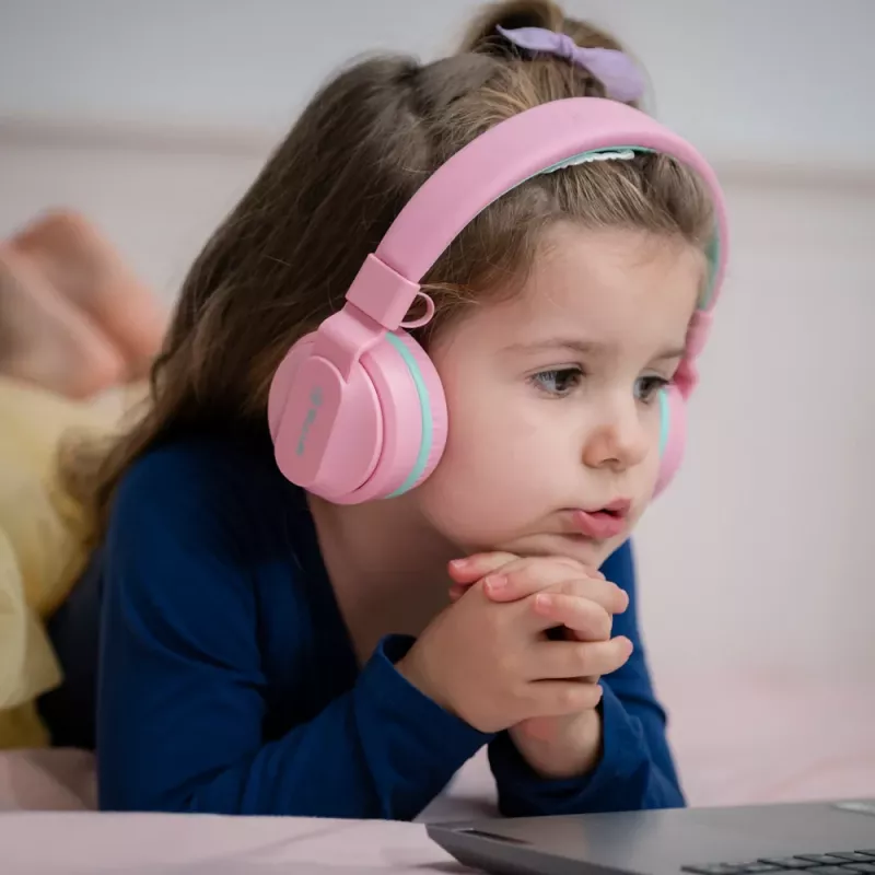 Słuchawki Tellur Buddy Bluetooth nauszne różowe