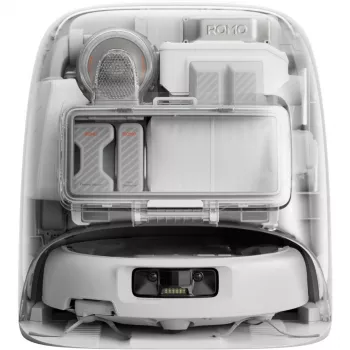 Odkurzacz robot i mop na mokro DJI ROMO P (wersja ze zbiornikiem na wodę) — szaro-biały, pojemnik na kurz 0,26 l, zbiornik na czystą wodę 4 l / brudną wodę 3,2 l, bateria 5000 mAh