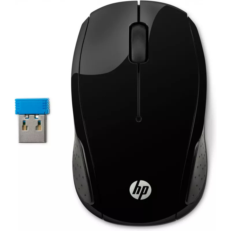 HP Wireless mysz 200, symetryczna, optyczna, RF bezprzewodowa, 1000 DPI, czarna