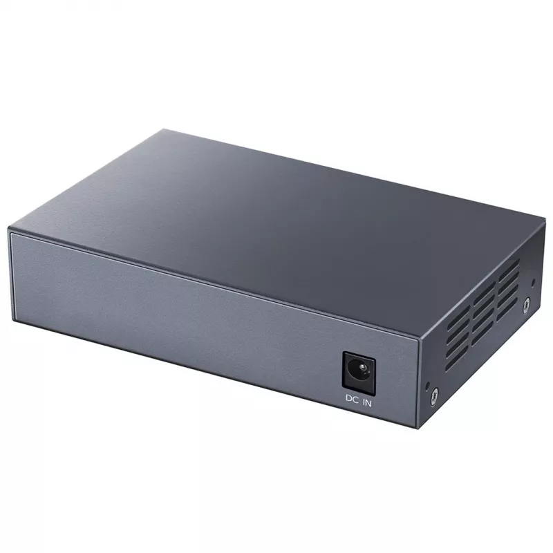 Przełącznik sieciowy Cudy GS1005P — 5-portowy Gigabit Ethernet z 4 portami PoE, 60W łącznie, obudowa metalowa, montaż w szafie rack
