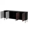 Cama 4D CORTINA komoda 200x40x81 czarny/orzech
