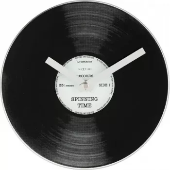 NeXtime klok 5163 Little Spinning Time, Ø20 cm, ścienny, czarny