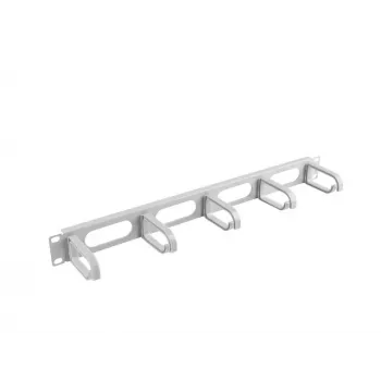 Panel do zarządzania kablami w szafie rack LANBERG AK-1205-S, 1U metalowy, 19 cali (48,3 cm), głębokość 80 mm, szary