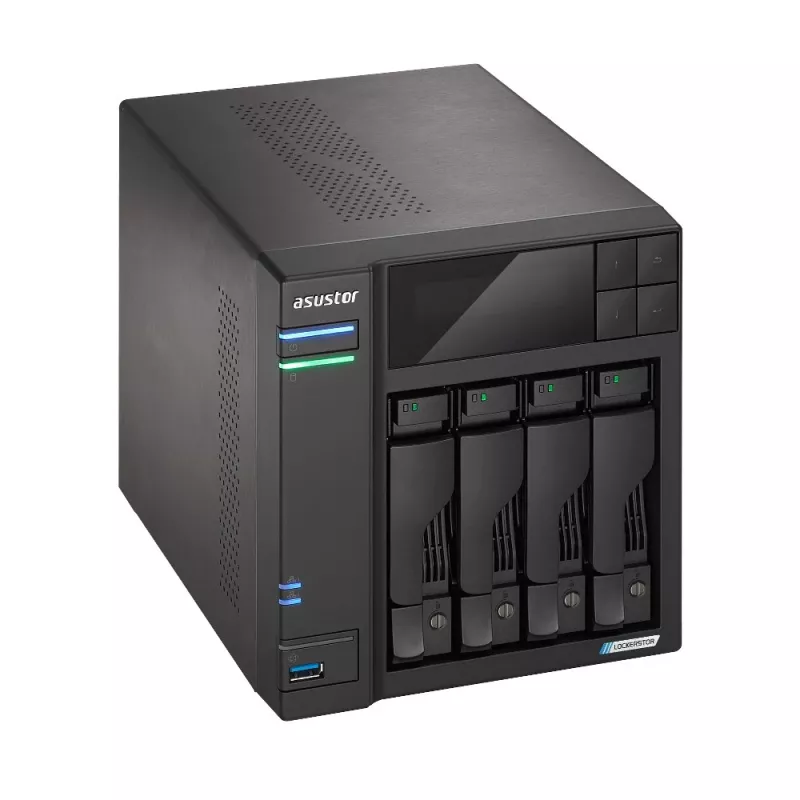 Asustor LOCKERSTOR 4 Gen2 (AS6704T) NAS Desktop Intel® Celeron® N N5105 4 GB DDR4 0 TB ADM Czarny