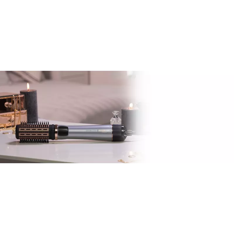 Hot air brush Remington AS8810 — 1000 W, technologia parowa, szczotka 4–5 cm, 2 poziomy temperatury/prędkości, przewód 3 m, opcja bezprzewodowa