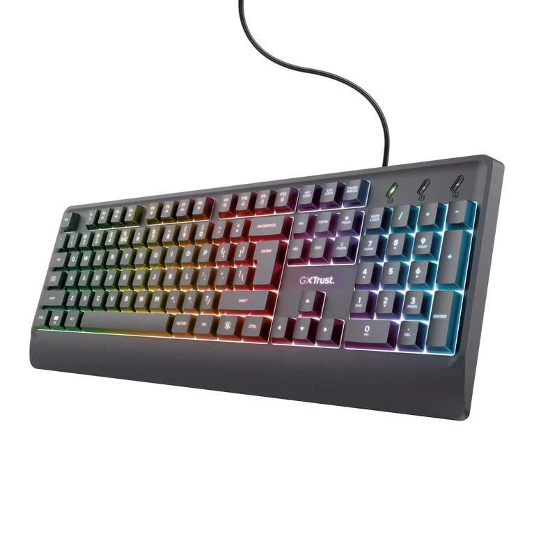 Trust GXT 792 QUADROX klawiatura Mysz w zestawie Gaming USB QWERTY US English Czarny