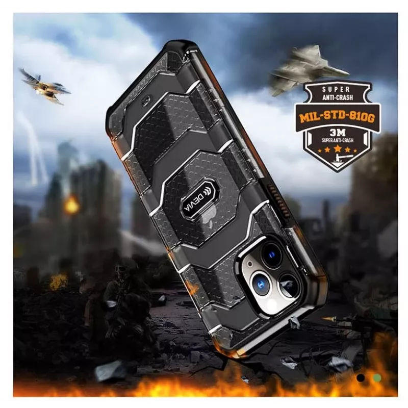 Ochronne etui odporne na wstrząsy Devia Vanguard do iPhone 12 Pro Max, zielone
