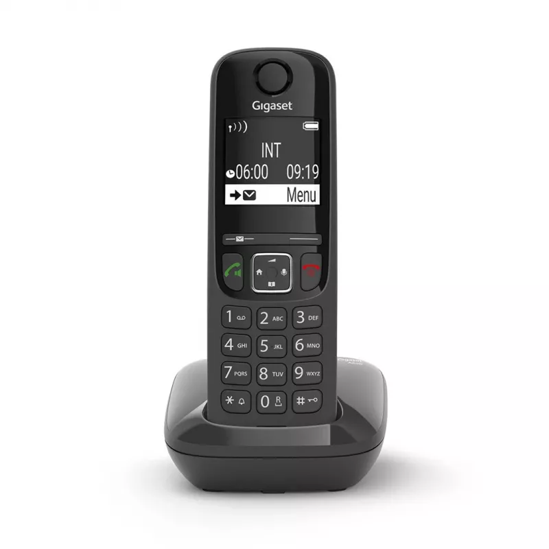Analogowy/DECT telefon Gigaset AS690 Identyfikacja dzwoniącego Bezprzewodowa słuchawka Czarny