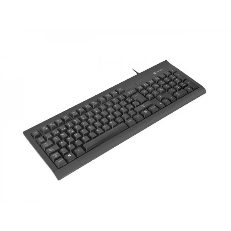Przewodowa pełnowymiarowa klawiatura NATEC Moray ES z USB, hiszpański QWERTY, 105 klawiszy, czytnik kart identyfikacyjnych, kabel 1,5 m, czarna