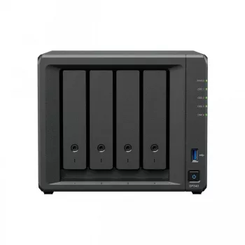 NAS biurkowy SYNOLOGY DP340 z procesorem R1600, 16 GB RAM, 32 TB HDD, 4 zatoki, obsługa RAID, czarny