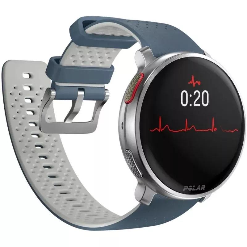 Polar Vantage V3 - Aluminium - Zegarek sportowy z paskiem - Silikon - Wyświetlacz 3,5 cm (1,39 cala) - 32 GB - Bluetooth - 57 g - błękitny (900108892)