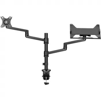 Uchwyt do monitora WENTRONIC Goobay Deluxe 74417 z ramieniem na laptopa, czarny