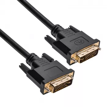 Akyga AK-AV-02 kabel DVI-I Dual Link 24+5 pin, 1,8 m, czarny