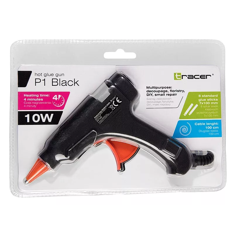 Pistolet do kleju na gorąco Tracer 46508 P1 Czarny