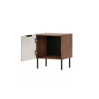 Szafka nocna Cama Meble ALMERA 50x42x44 cm, 2 szt., orzech/cashmere, MDF i płyta wiórowa