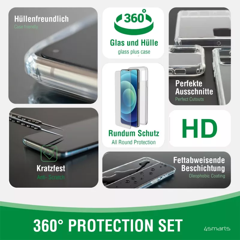 Etui na telefon 4smarts 360° Starter Set 11,9 cm przezroczyste