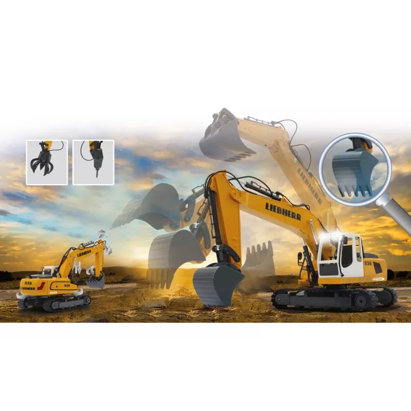 JAMARA Liebherr R936, koparka, 1:20, 8 lat, 1,22 kg