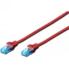 Kabel krosowy Digitus CAT 5e DK-1512-005/R 0,5 m czerwony
