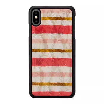 Etui iKins do iPhone XS Max — czarne, wzór krótkiego ciasta