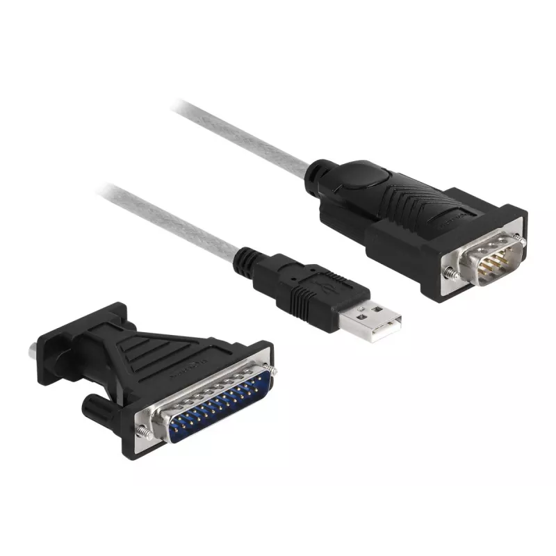 DeLOCK Adapter USB 2.0 Typ-A na szeregowy RS-232 D-Sub 9 + D-Sub 25