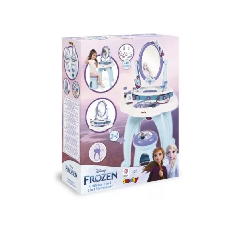 Smoby Frozen 2 w 1 Fryzjer Niebieski Fioletowy od 3 do 6 lat