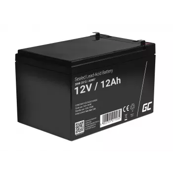 Akumulator AGM zielony Cell 12V 12Ah – Szczelny kwasowo-ołowiowy (VRLA), 151×98×95 mm, 3,3 kg
