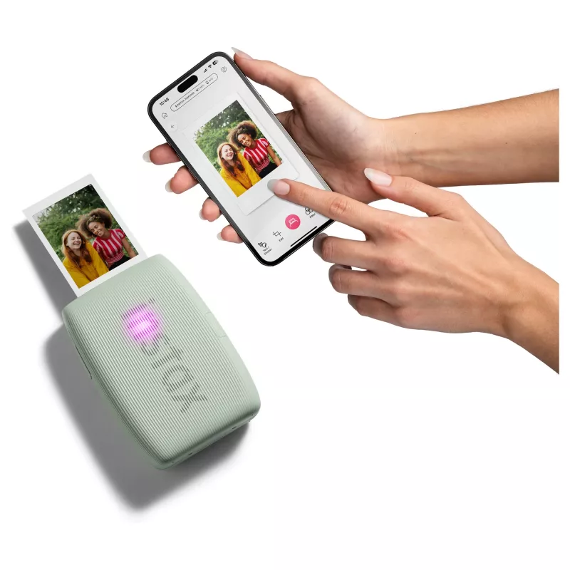 Natychmiastowa drukarka Fujifilm Instax Mini Link3 Sage zielony — 800×600 DPI, wydruki 6,2×4,6 cm, Bluetooth, 0,21 kg
