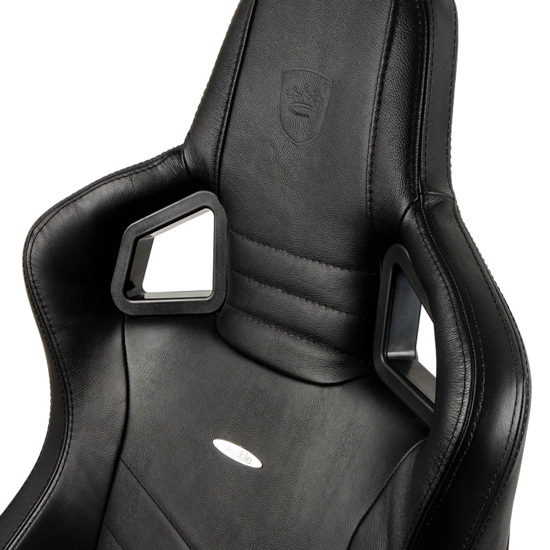noblechairs EPIC skóra naturalna fotel gamingowy - Czarny