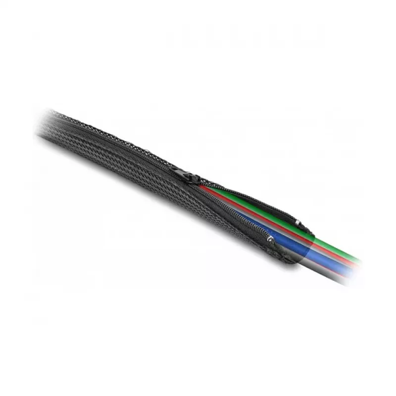 DeLOCK Oplot ochronny 3 m x 50 mm Czarny Odporny na wysoką temperaturę