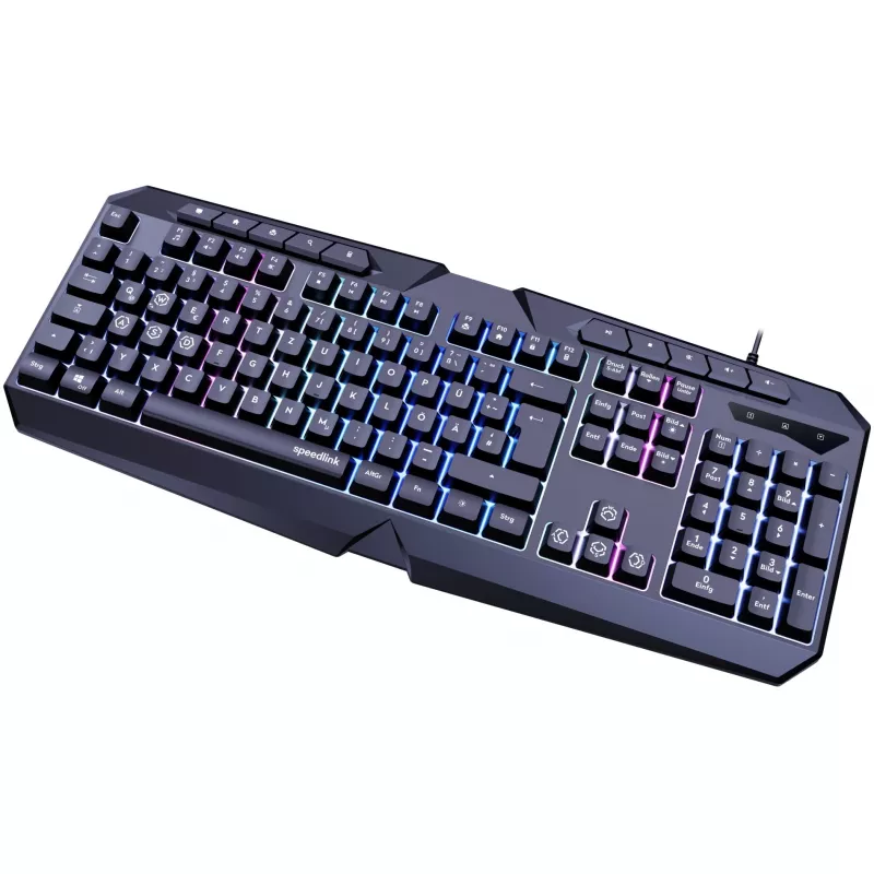 Klawiatura SPEEDLINK LUDICIUM Gaming USB QWERTZ niemiecka czarna