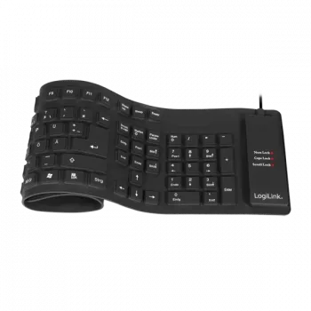 Klawiatura LogiLink ID0019A Uniwersalna USB QWERTZ Niemiecka Czarna