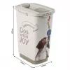 Szczelny plastikowy pojemnik na żywność rotho Cody Beż 25 L — przechowywanie karmy dla zwierząt, 463×330×250 mm, 3 kg