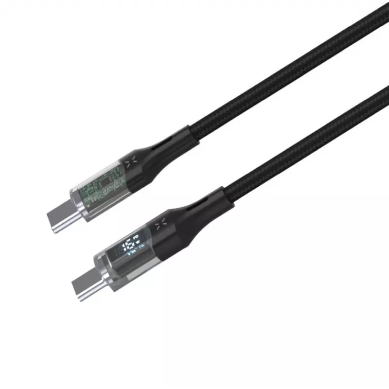 Fixed | Kabel USB-C/USB-C z obsługą wyświetlacza, PD, 2m, USB 2.0, 100W | FIXDD-CC2-BK