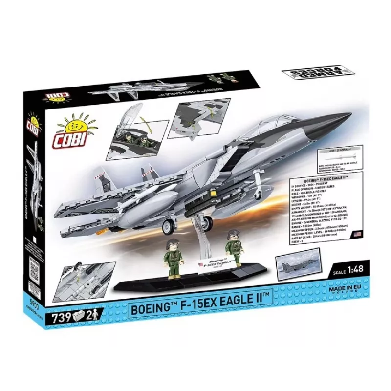 Klocki konstrukcyjne Cobi Boeing F-15EX Eagle II zestaw modelarski COIB-5900, kolekcjonerski model do sklejania