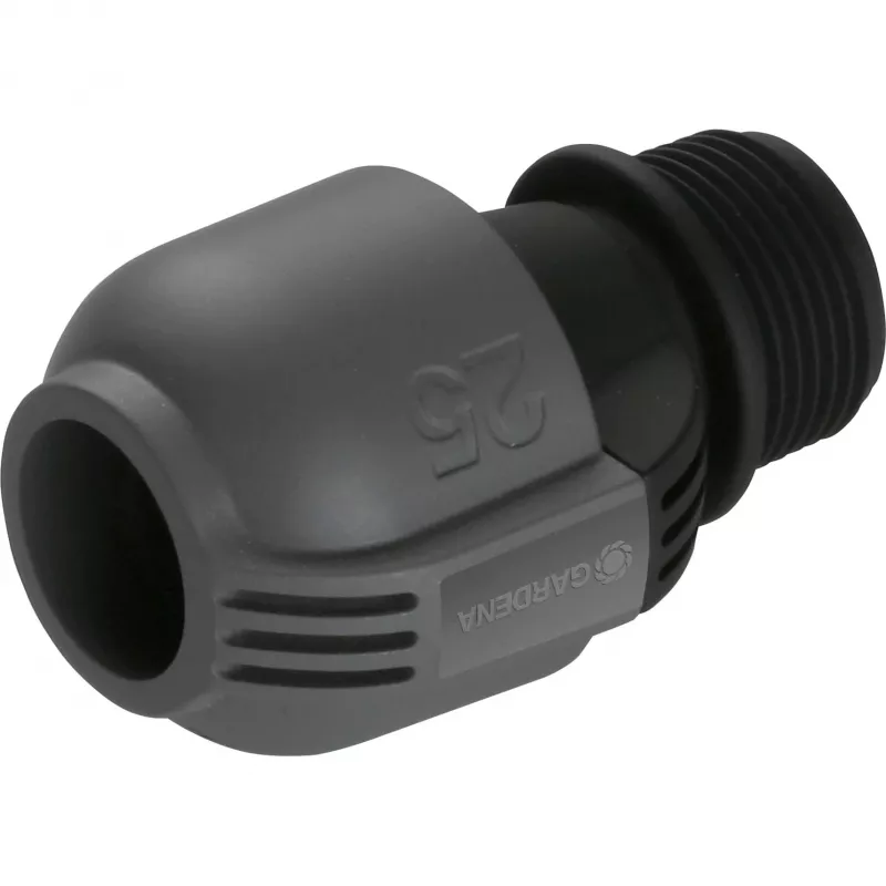 Złączka do systemu zraszaczy 25 mm > 1, czarna złączka/szary