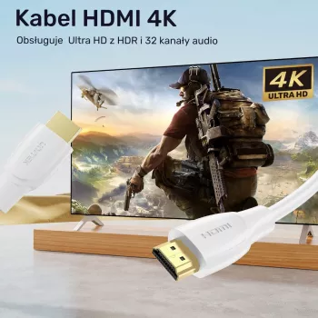 Kabel HDMI Unitek C11090AWH03-1M — 1 m, obsługa 4K 60Hz