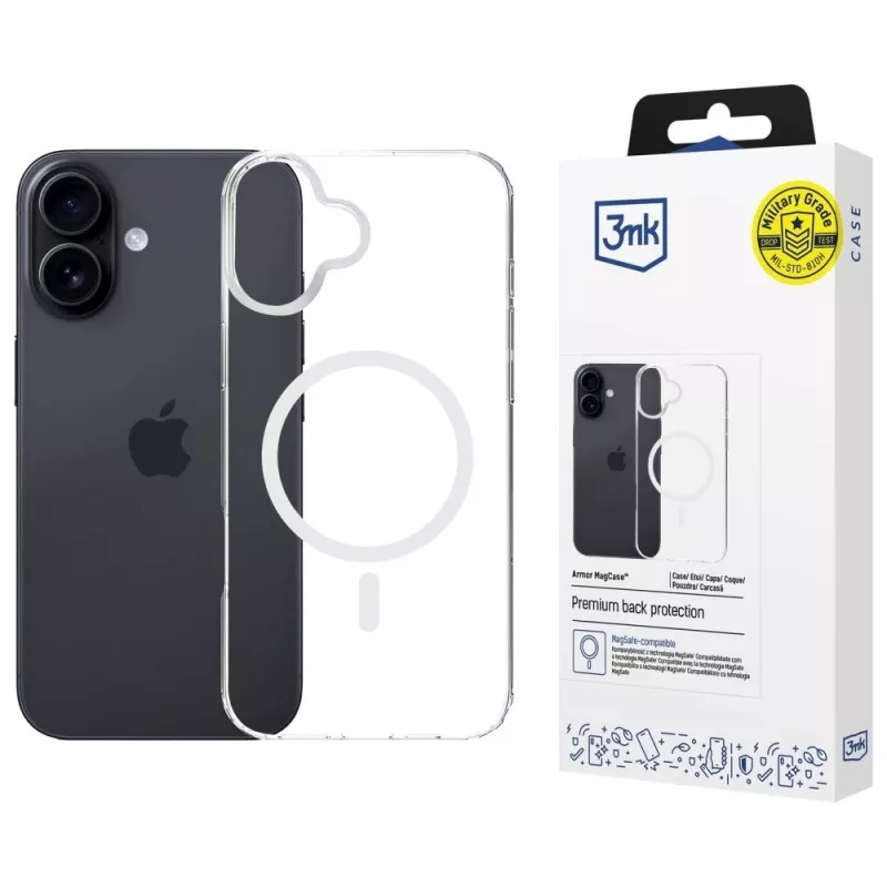 Etui ochronne 3MK Armor MagCase dla Apple iPhone 16 Plus — wytrzymała, smukła konstrukcja