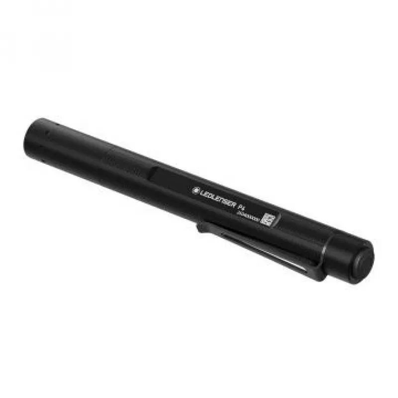 Latarka piórkowa Ledlenser P4 Czarna — kompaktowa latarka piórkowa LED, 180 lm, zasięg 90 m, 2x AAA, IP54