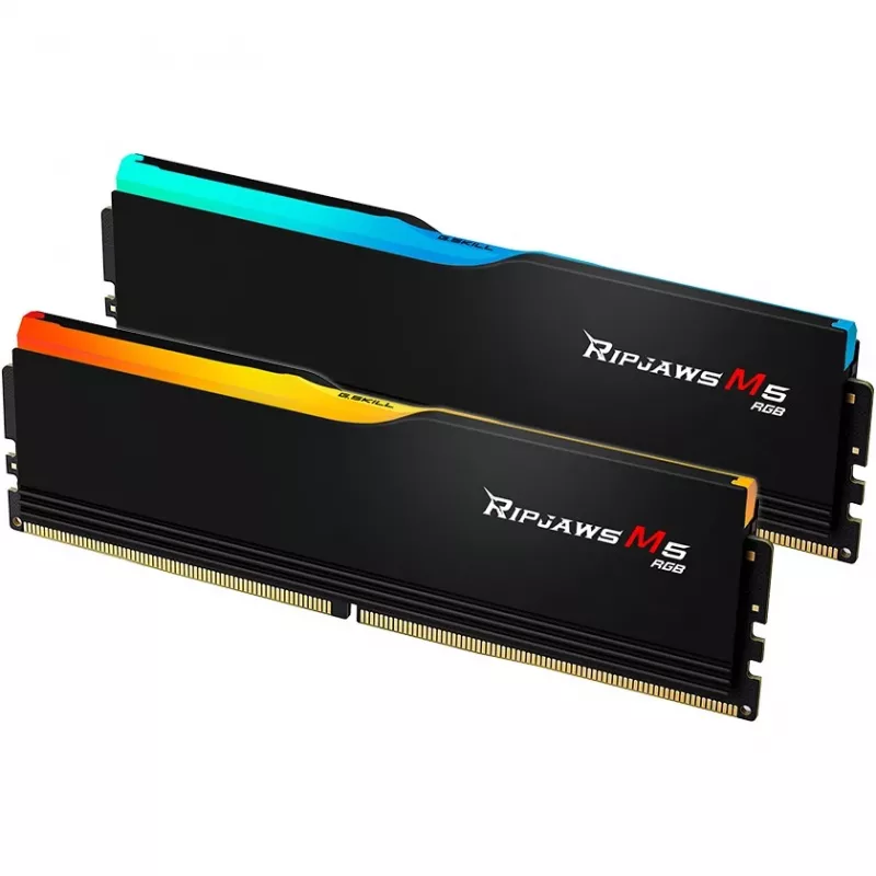 DIMM 64 GB DDR5-5200 (2x 32 GB) Dual-Kit, Arbeitsspeicher schwarz, F5-5200J4040A32GX2-RM5RK, Ripjaws M5 RGB