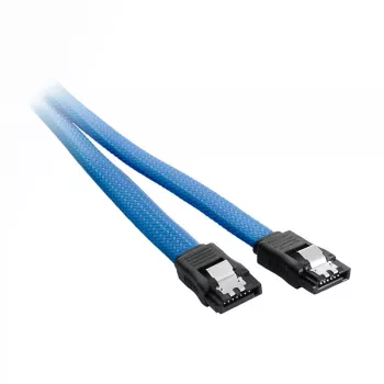 CableMod ModMesh - Kabel SATA - Serial ATA 150/300/600 - SATA (W) do SATA (W) - 60 cm - Jasnoniebieski (CM-CAB-SATA-N60KLB-R)